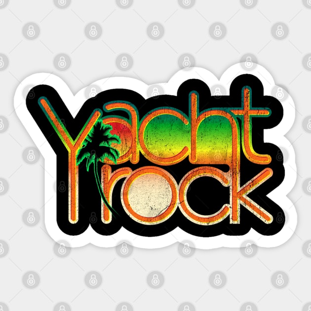 Vintage Yacht Rock T-Shirt Party Boat Beachwear Sticker by Vector Deluxe